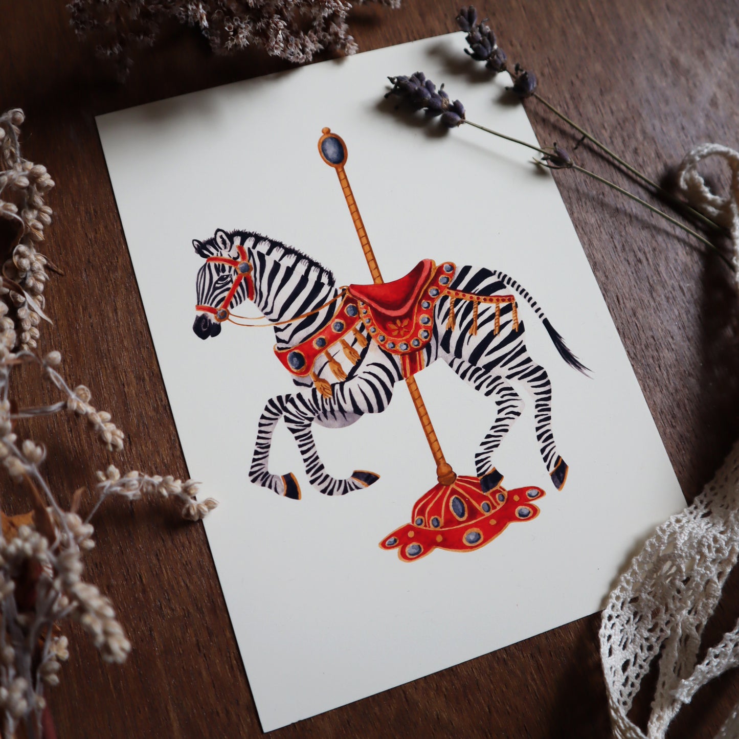 Carousel Zebra Fine Art Print