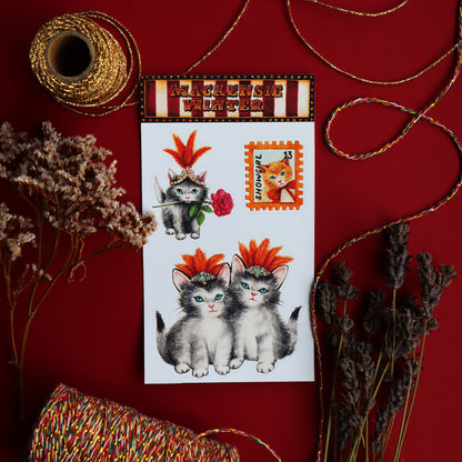 Cabaret Kittens Sticker Sheet