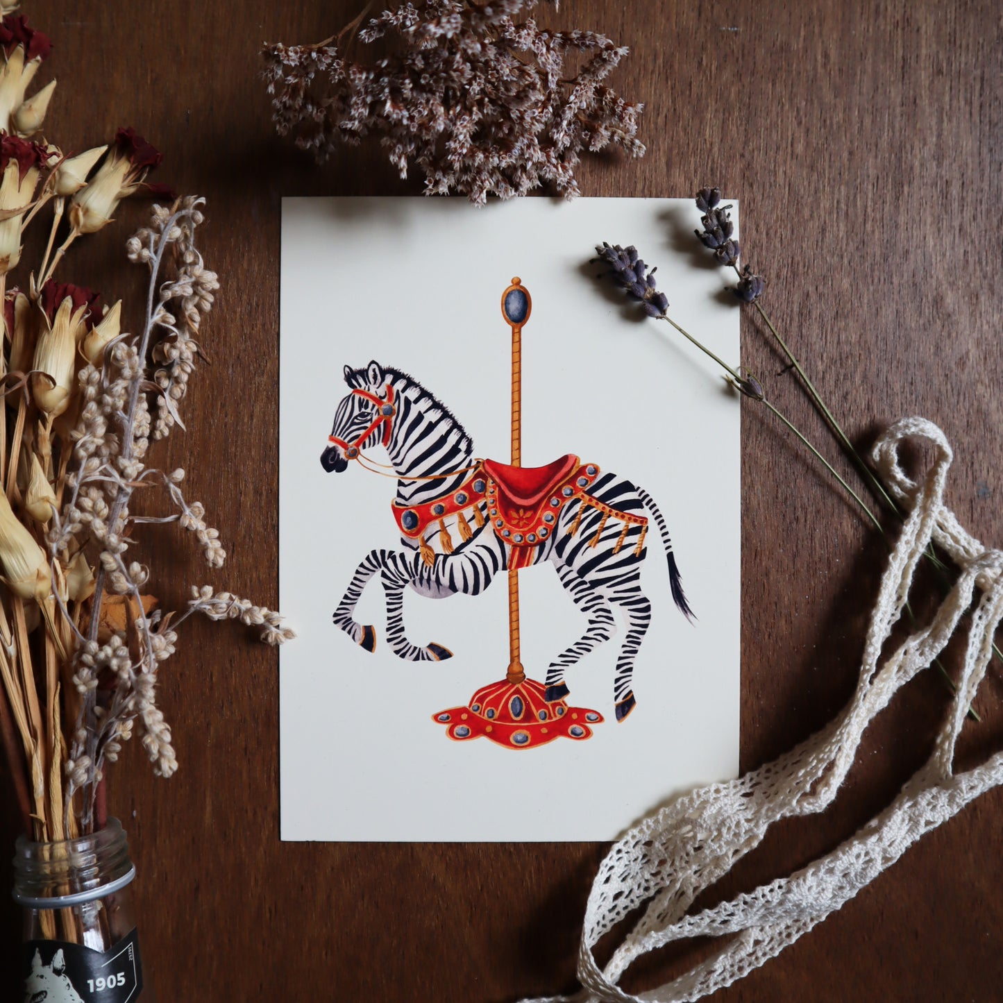 Carousel Zebra Fine Art Print